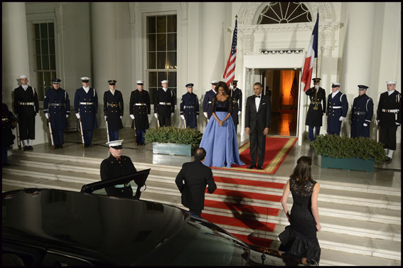Washington: State dinner with Hollande and Obama at the White House