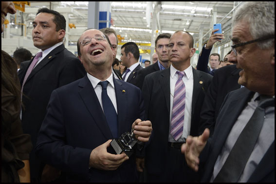 Queretaro: Hollande visiting Safran