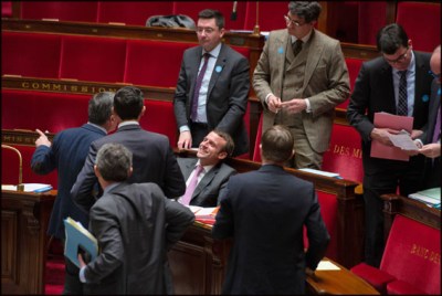 Paris: Macron during the debate of Macron bill