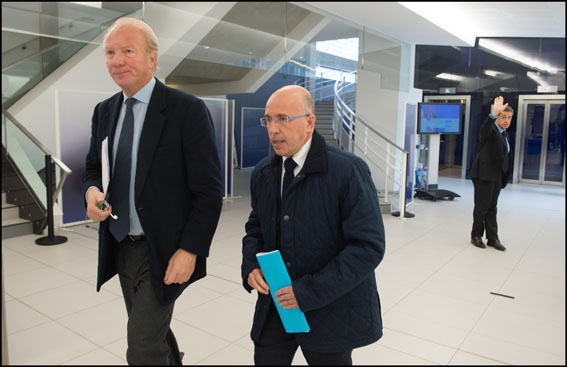 Paris: Sarkozy, Ciotti and Hortefeux at Ump headquarter