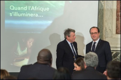 Paris: Borloo press conference on the electrification of Africa.