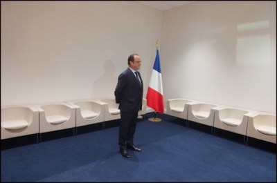Francois Hollande. French President, Francois Hollande meets Prime Minister of Japan Shinzo Abe during the COP21. Le Bourget-FRANCE-30/11/2015