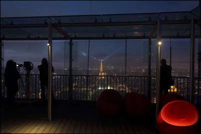 View of the Eiffel Tower from the Montparnasse Tower. Paris, FRANCE-9/12/2015