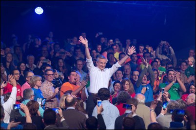 Bruno Le Maire. Former minister and primaries candidate Bruno Le Maire delivers a speech during a meeting to launch his campaign. Saint-Denis-FRANCE-05/03/2016