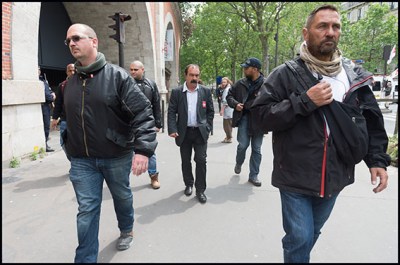 Philippe Martinez. French secretary-general of the General Confederation of Labour (CGT) worker's union, Philippe Martinez takes part in a protest against the government's labour market reforms (Law El-Khomeri) Paris, FRANCE-26/05/2016