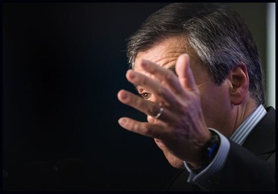 Francois Fillon. Former French prime minister and candidate for the right-wing presidential primary Francois Fillon delivers a speech during a meeting. Boulogne-Billancourt, FRANCE-07/06/2016