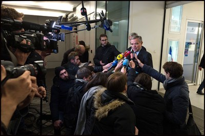 Bernard Accoyer the new general secretary after a political council of Les Republicains (LR) at their headquarters. FRANCE-29/11/2016